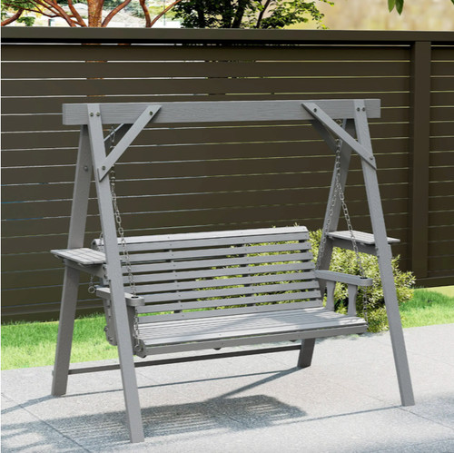 Wooden swing bench outdoor - bench,