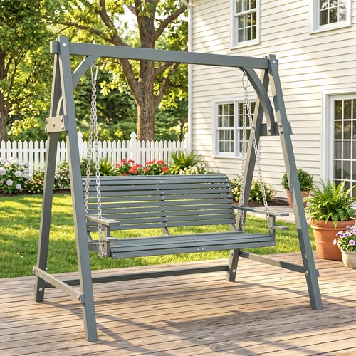 Seater wooden garden - 2, swing